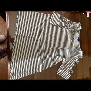 Black and Cream Striped Top